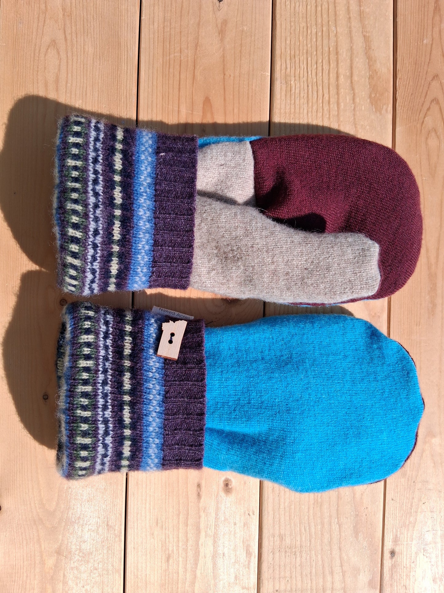 100% Felted Wool Mittens