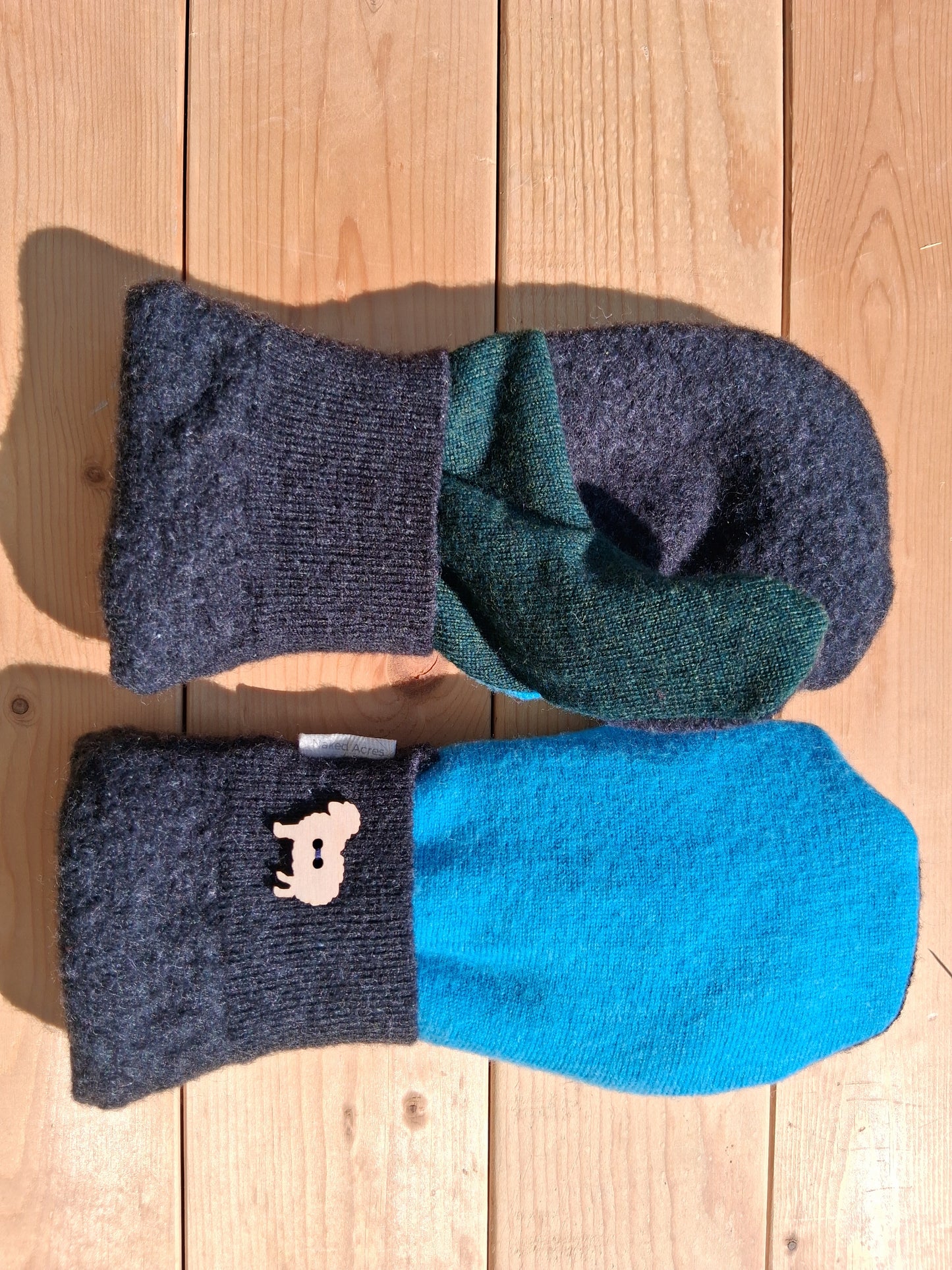 100% Felted Wool Mittens