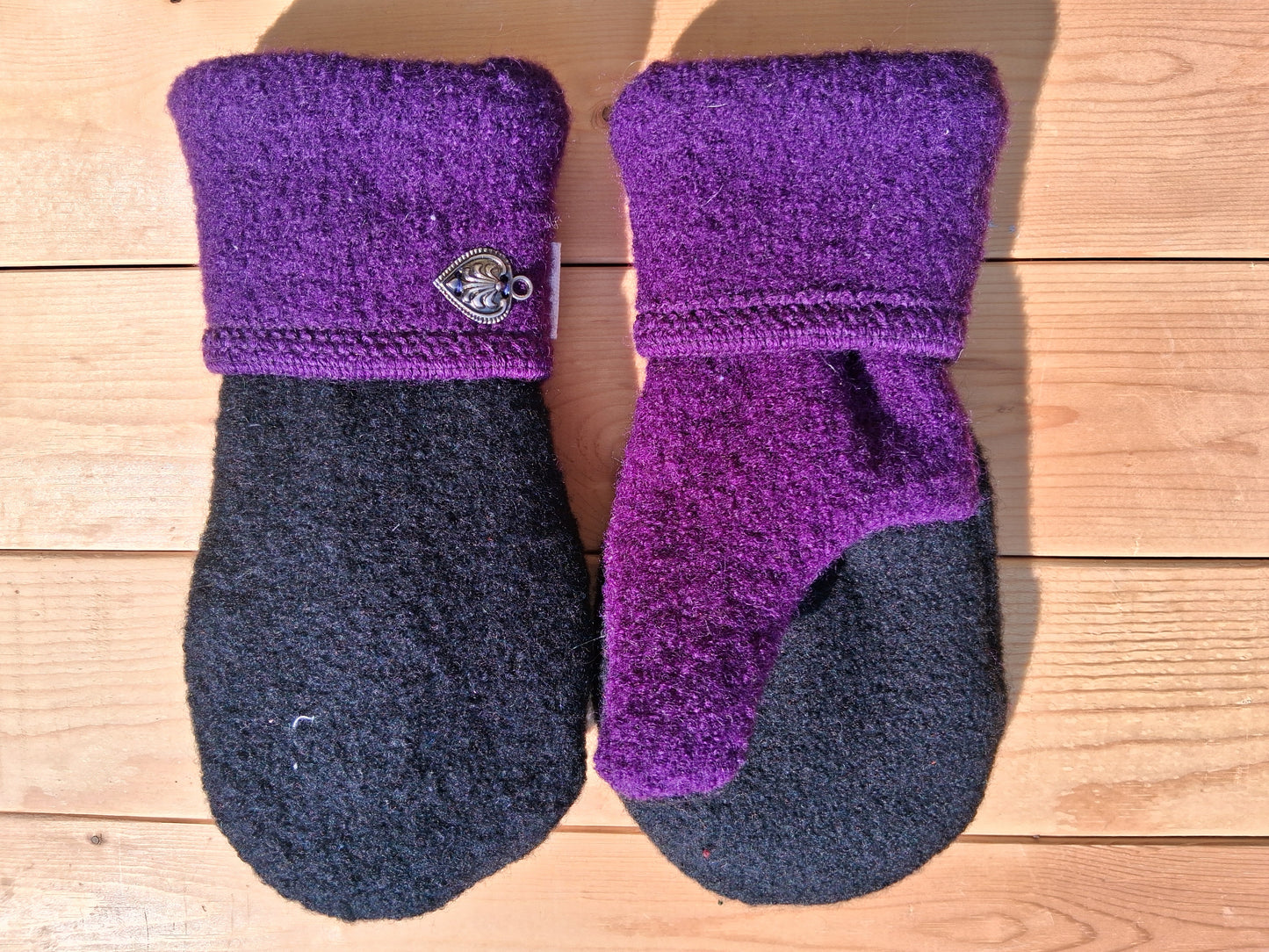 100% Felted Wool Mittens