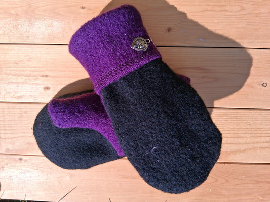 100% Felted Wool Mittens