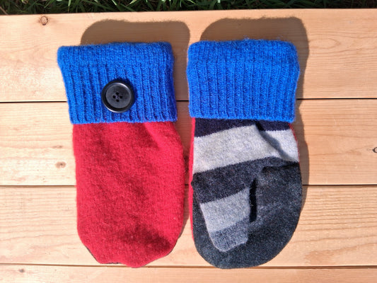 100% Felted Wool Mittens