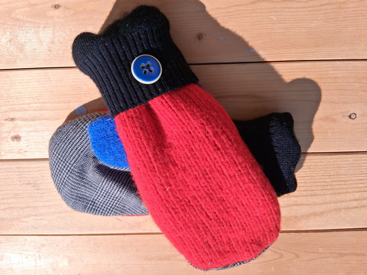 100% Felted Wool Mittens