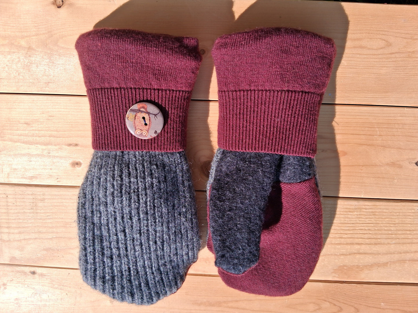 100% Felted Wool Mittens