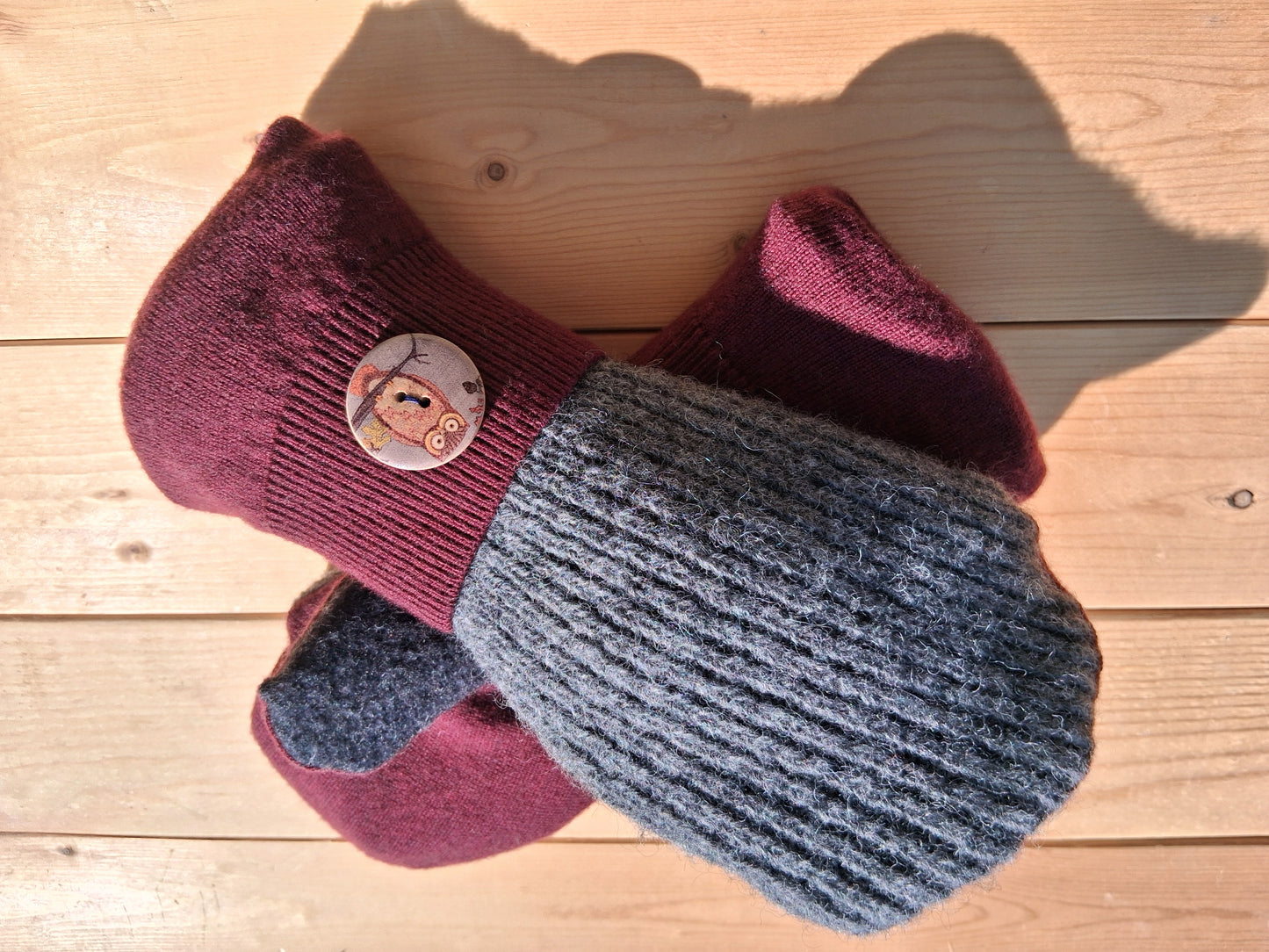 100% Felted Wool Mittens