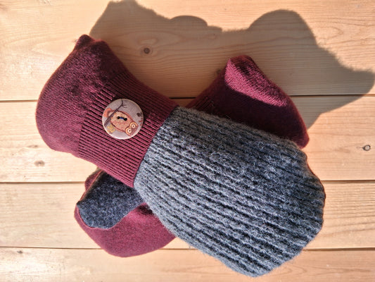 100% Felted Wool Mittens